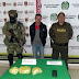 Se 'cayó' con  casi dos kilos de base de coca