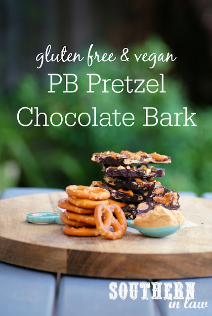 Healthy Peanut Butter Pretzel Chocolate Bark Recipe - raw, vegan, healthy, sugar free, gluten free, clean eating, healthy chocolate recipes, healthy valentines day recipes, dairy free