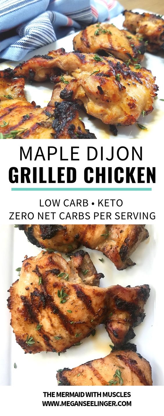 Keto Grilled Chicken Thighs With Maple Dijon Marinade