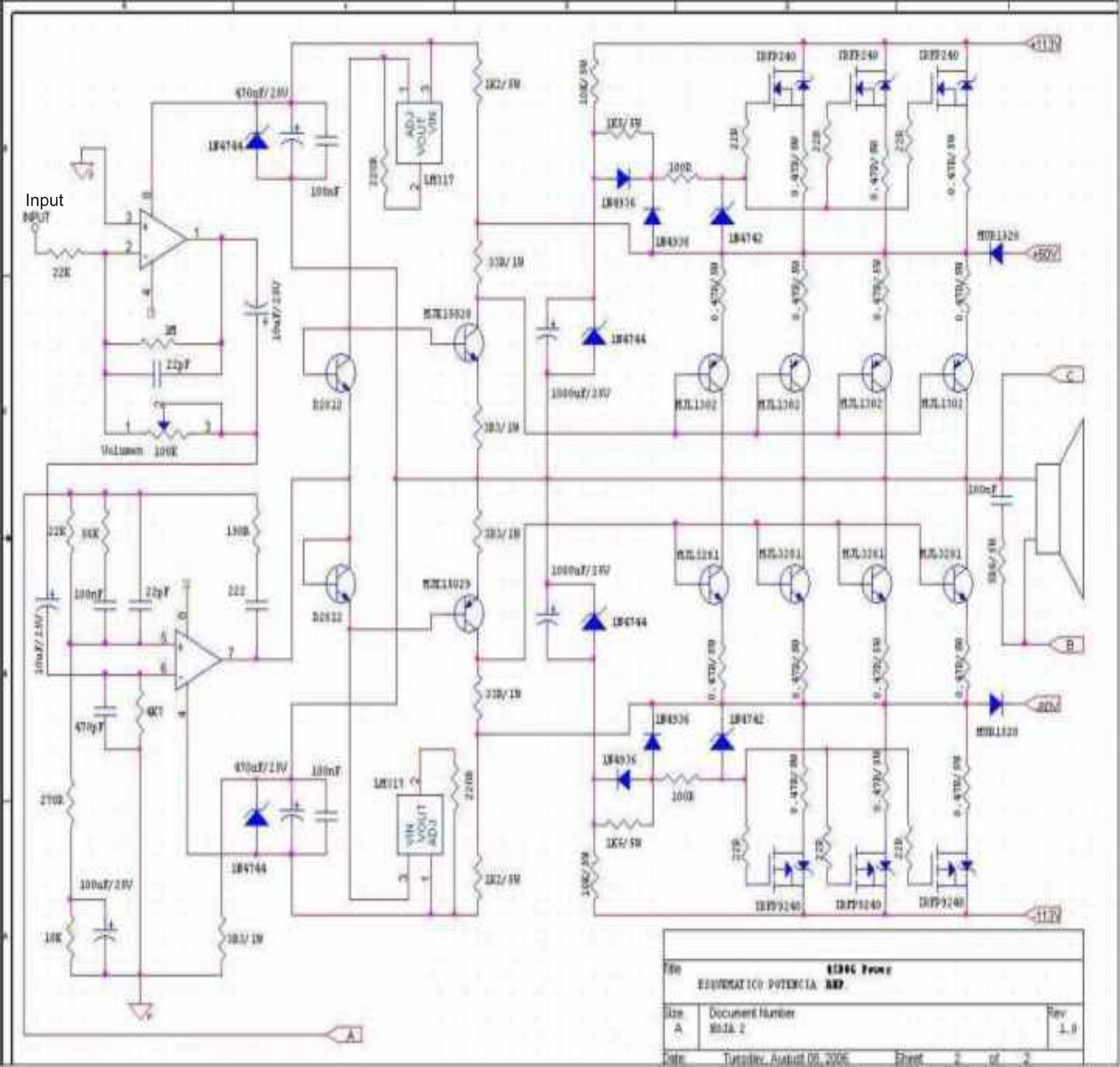 koleksi skema  power  ampli by pyon sound skema  power  class  H 