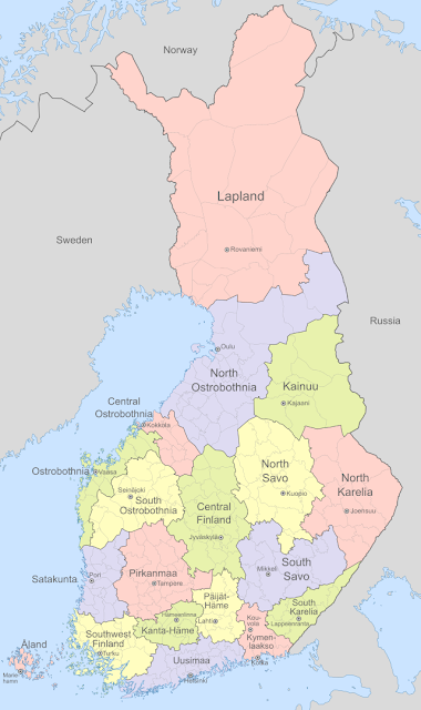 Finland map and facts about Finland