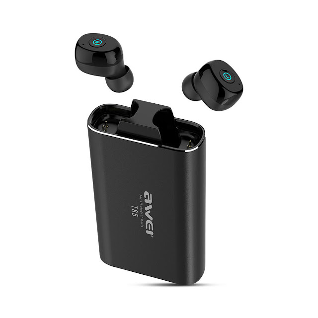 Awei T85 True Wireless Bluetooth 5.0 Earphone In-ear Waterproof Earbud With Charging Box Dual Mic