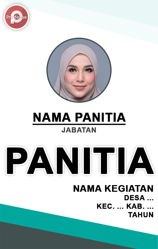 Galeri Desain ID Card Panitia Background Hijau