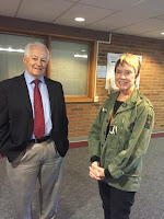 Commissioner Kreidler and Judy Ellis, SHIBA volunteer  with Sound Generations in Shoreline 