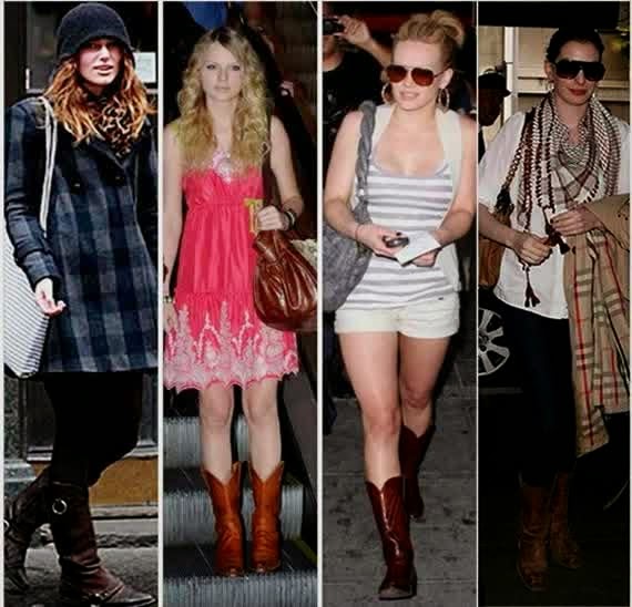 Womens Celebrities Fashion Cowboy Boots