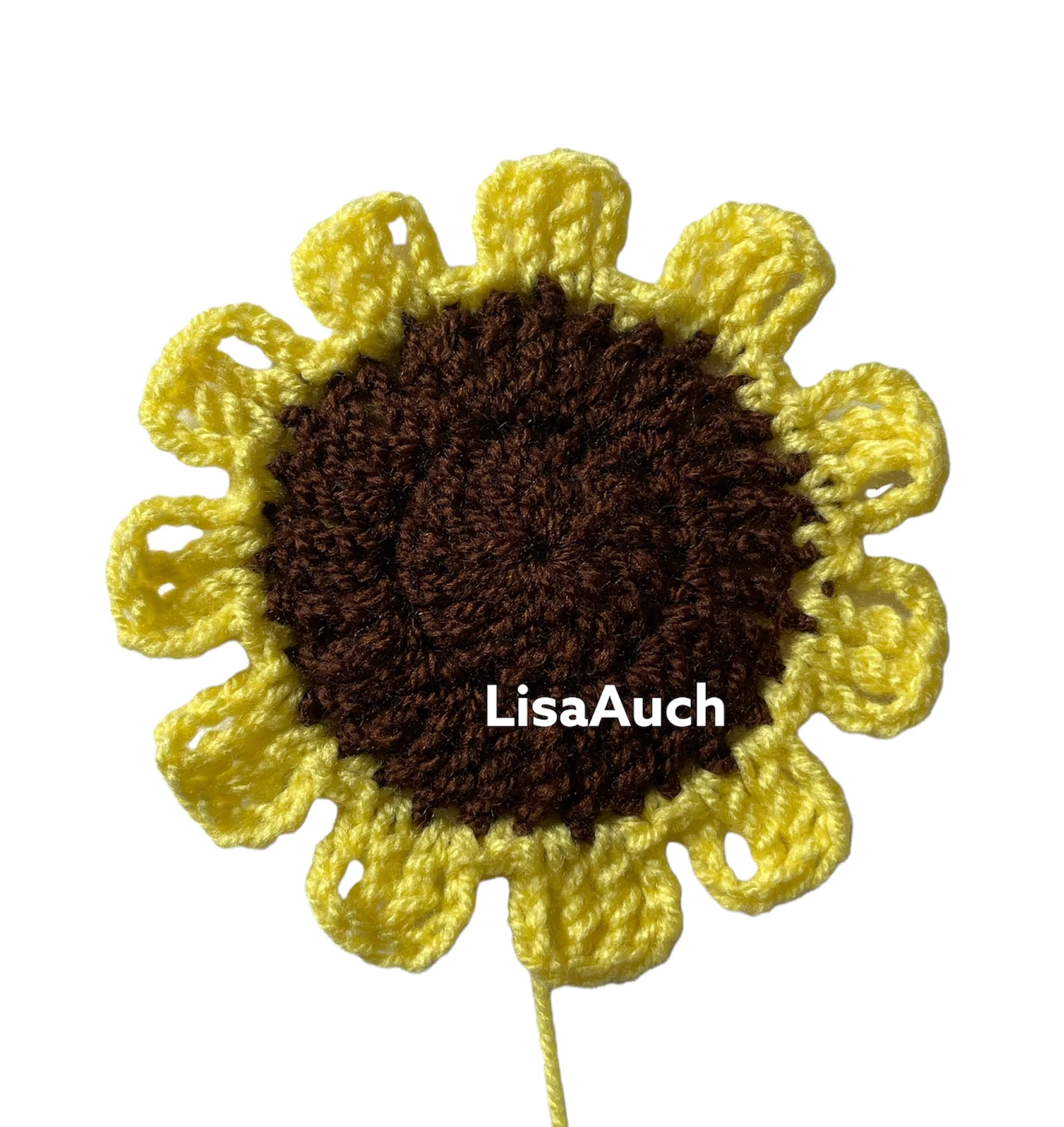 free sunflower coaster crochet pattern
