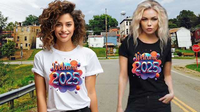 Welcome to 2025 - A Colorful Celebration T-Shirt Design