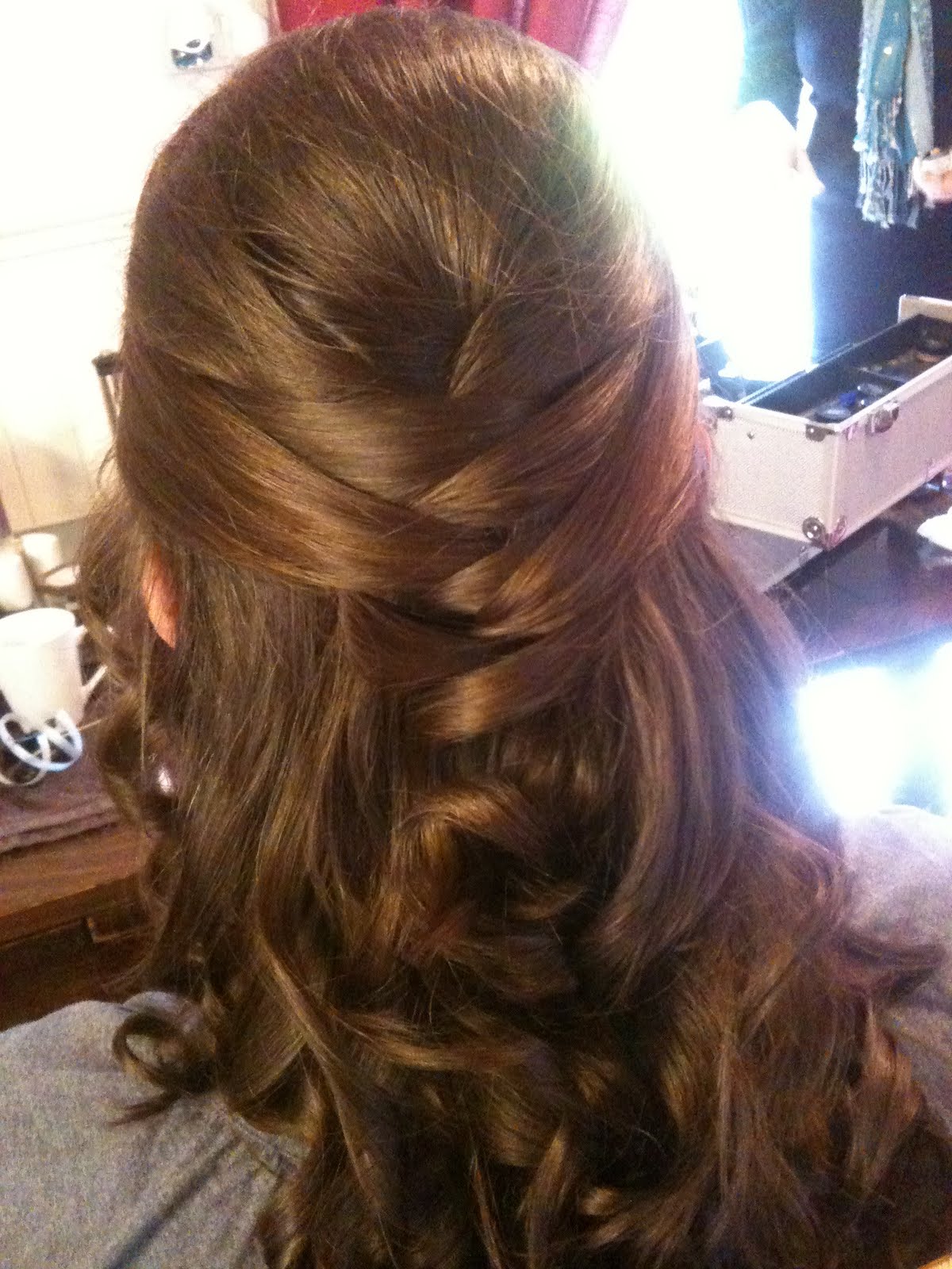 bride hairstyles for long hair the other bridesmaid had requested a half up hairstyle i decided to 