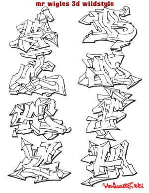 Graffiti Alphabet,Graffiti Letters A-Z,Graffiti Letters