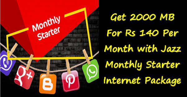 Moblink Jazz 2GB Internet for Rs. 140 per month