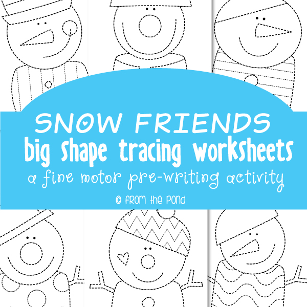big shape tracing from the pond snowmen