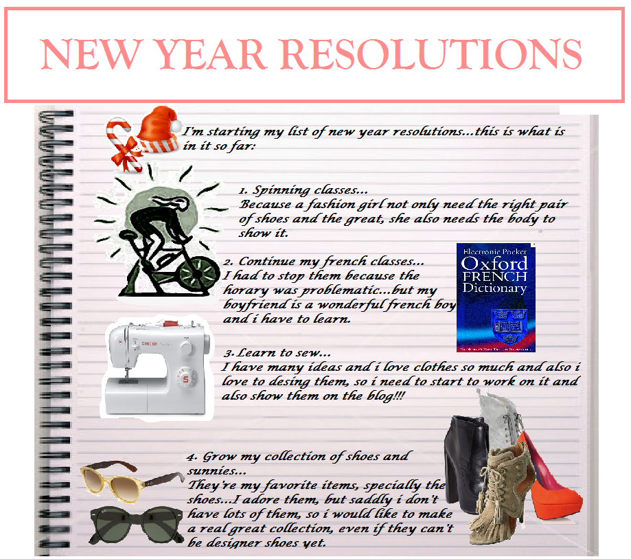 New year's resolutions...