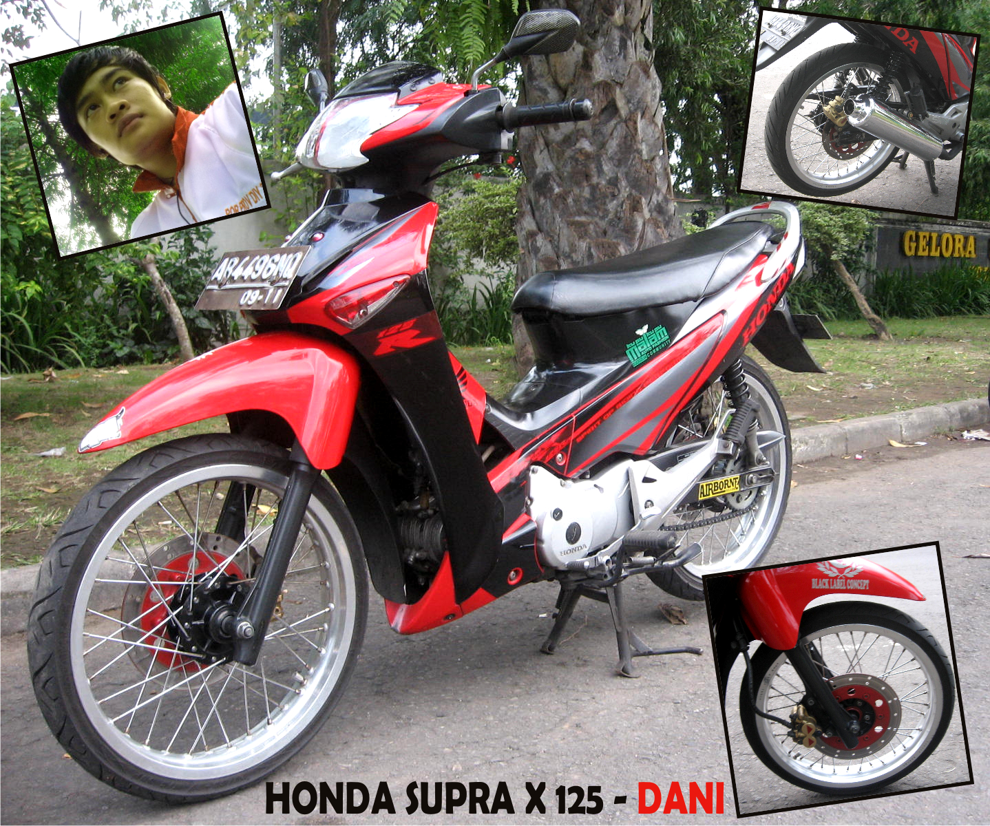 Download Modifikasi Motor Supra X 125 Merah Hitam Terkeren Palm