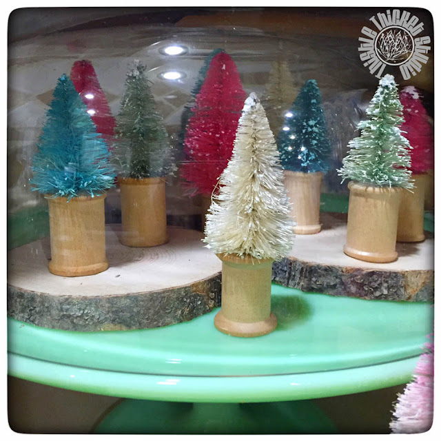 Dyed Bottle Brush Trees Tutorial by Thistle Thicket Studio. www.thistlethicketstudio.com