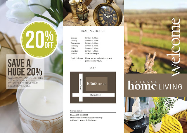 flyer design inspiration homewares sail and swan barossa home living