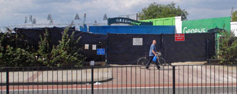 Greenway barrier on Stratford High Street