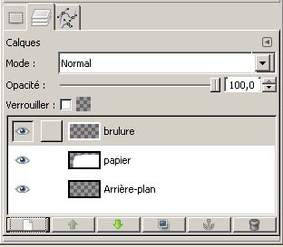 tutoriel gimp calque brule