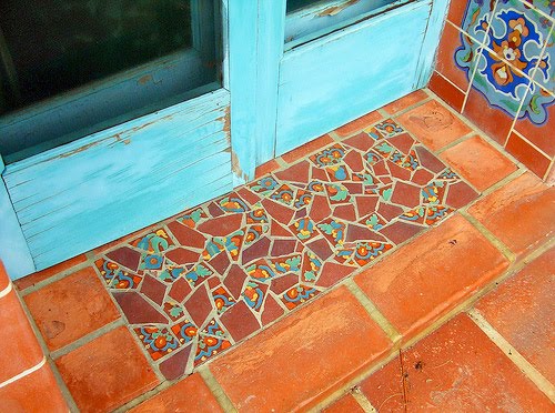 broken tile mosaic doormat