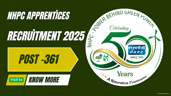 NHPC Apprentices Recruitment 2025 - Apply Online for 361 Posts