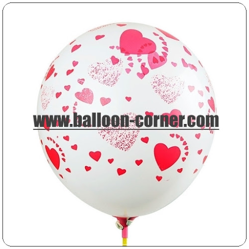 Balon Latex Full Print Hati / Love