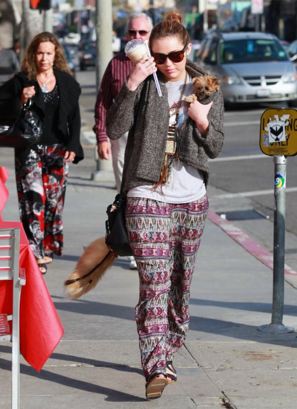 Miley Cyrus Joshua Bowman Coffee Couple