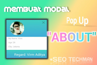 Membuat Modal Pop Up About Terbaru