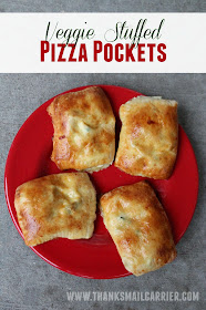 Veggie Stuffed Pizza Pockets