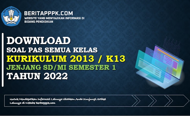 Download Soal PAS Kelas 1,2,3,4,5, & 6 Semester 1 Tapel 2022/2023