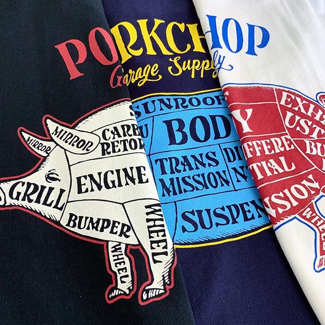 【PORKCHOP GARAGE SUPPLY/ポークチョップガレージサプライ】NEW PORK FRONT & BACK TEE 明日発売！