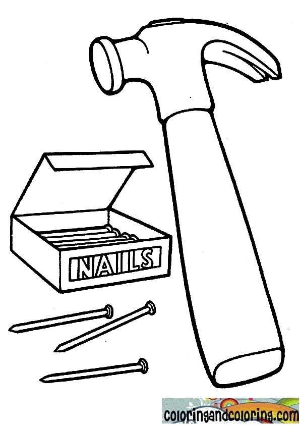Download Hammer And Nails Coloring Pages Coloring Pages