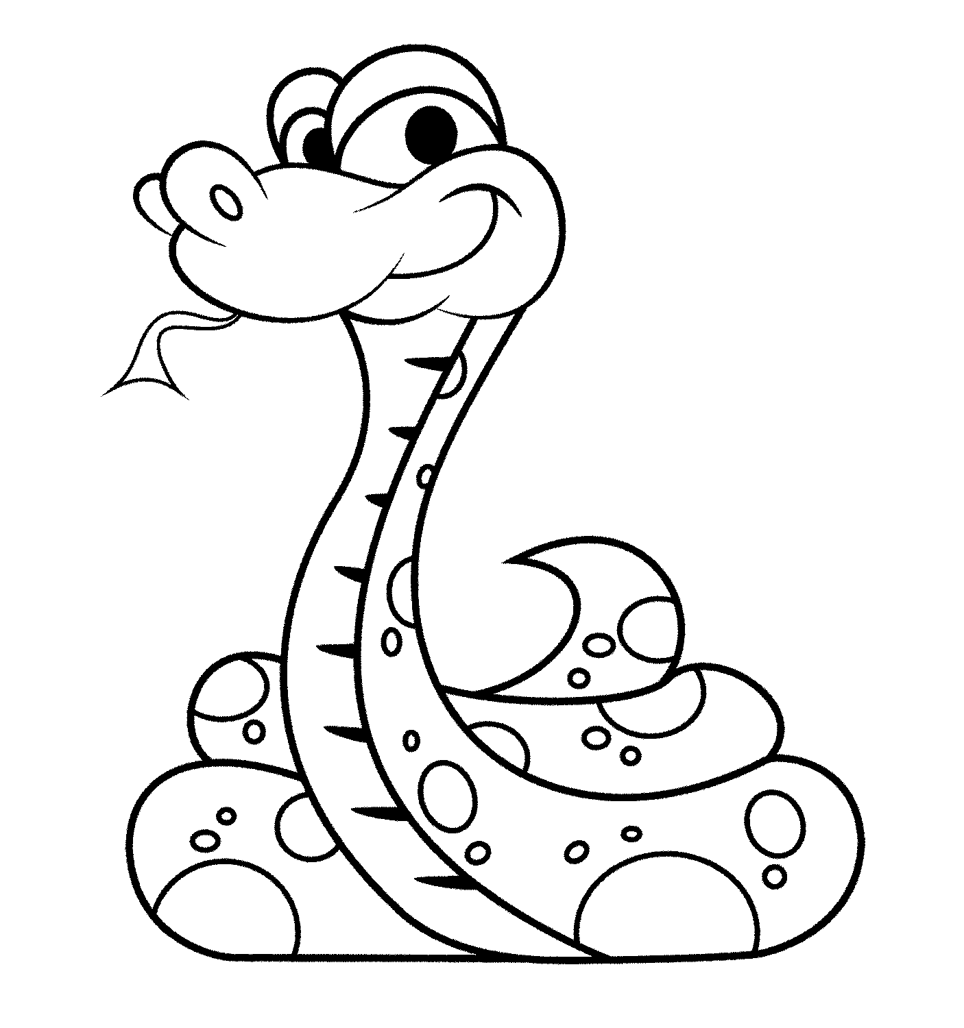 Gambar Ular Kartun Hitam Putih Gambar Gokil