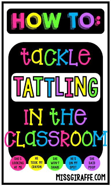 Do your students tattle?? Read these GREAT tips to stop tattling in your classroom - from fun tattling vs reporting activities to classroom management strategies using tissues.. save these tips!