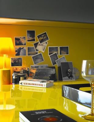 Yellow Living Decoration Apartment