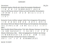 Not Angka Lagu Kemarin-Seventeen