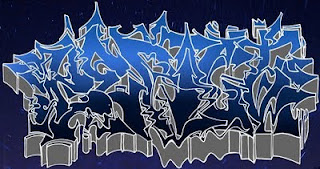 graffiti light blue fonts alphabet