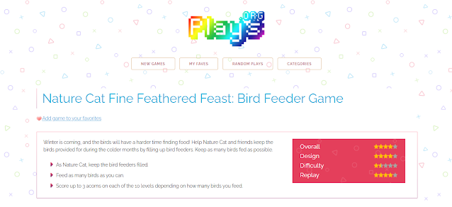 Plays.org Nature Cat Fine Feathered Feast Bird Feeder Game