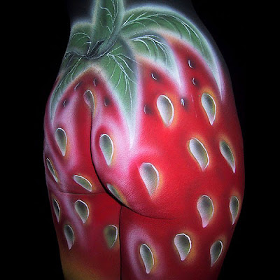 Strawberry Body Painting