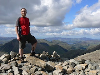 On the top of Scafell Pike, it might not look it but I was in great pain