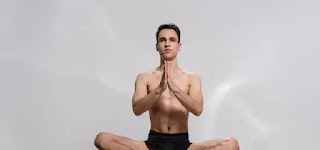 physiological fitness A Shirtless Yoga Practitioner