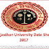 Rajasthan University Date Sheet 2017-18| Latest Exam Schedule PDF For UG/PG Courses
