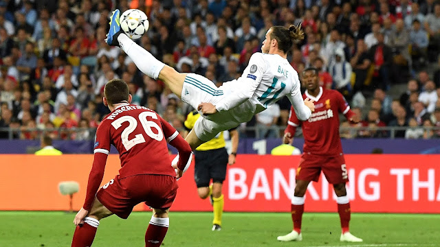 Gareth Bale scores a brilliant overhead kick for Real Madrid as they beat Liverpool in the 2018 Champions League final