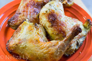 Air fryer Chicken with Garlic, Mandarin and Dijon