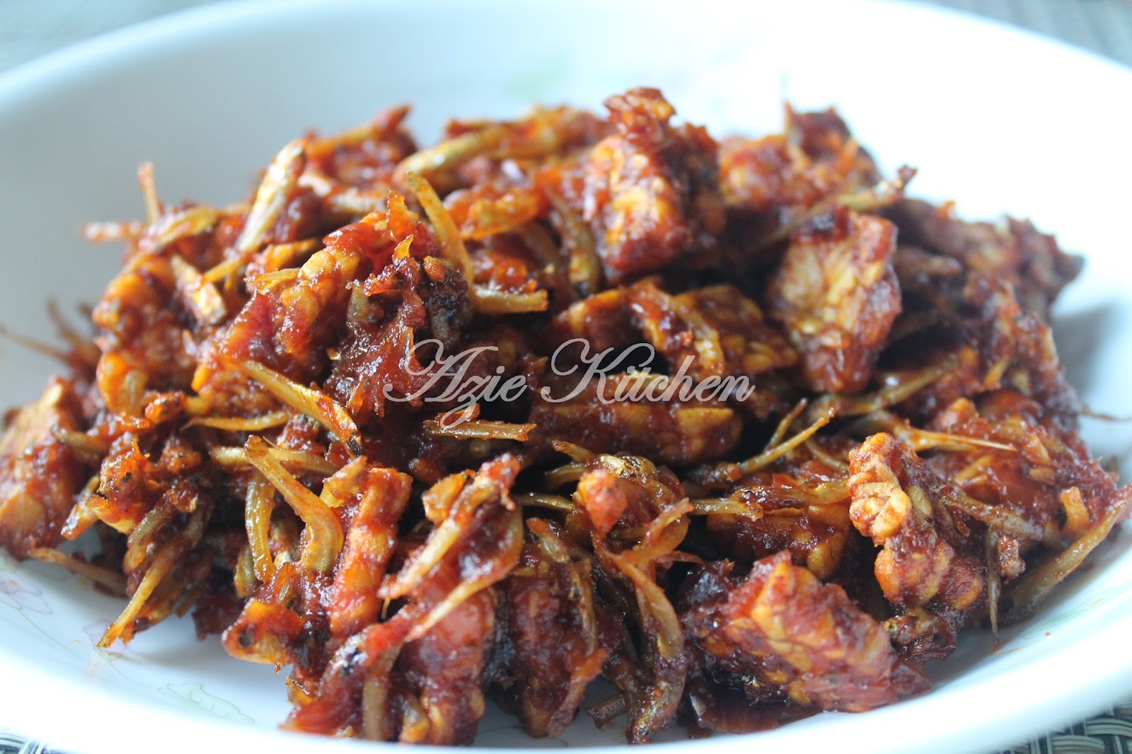 Tempe Goreng Sambal Dengan Ikan Bilis - Azie Kitchen