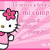 Invitaciones cumpleaños de Hello Kitty para imprimir