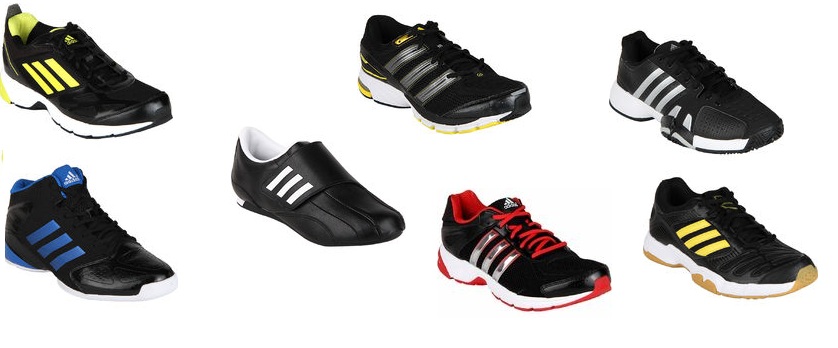Adidas menâ€™s black running shoes online in India