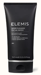 Elemis Deep Cleanse Facial Wash displayed, highlighting its invigorating and purifying qualities, especially formulated for men.