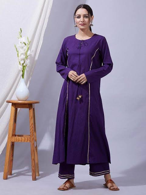 purple kurti