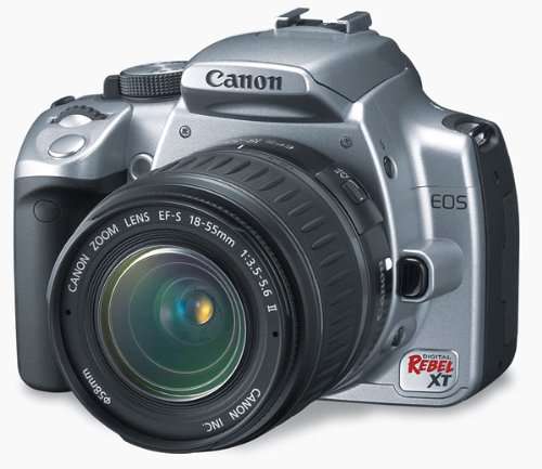 Canon Digital Rebel XT 8MP Digital SLR Camera with EF-S 18-55mm f3.5-5.6 Lens (Silver)