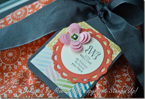 Tea for Two fabric pillow gifts tags