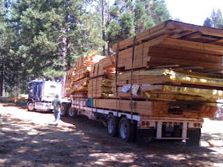 Wall panels arriving at the job site